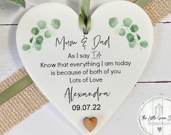 Personalised Mum And Dad Of The Bride Wedding Keepsake, Wedding Gift, Mum And Dad Wedding Gift