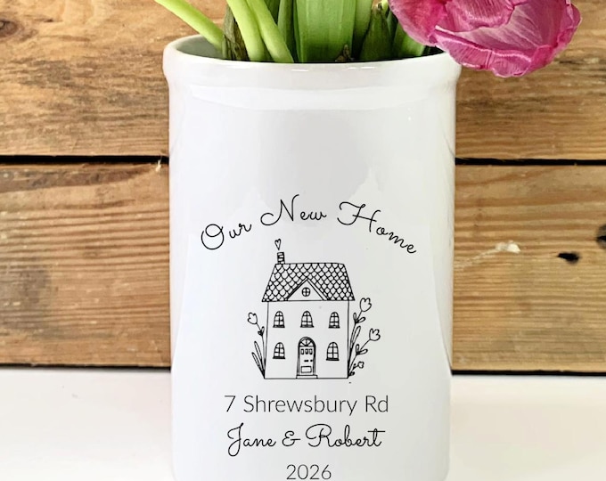 New Home Gift | First Home Gift | | Our New Home  Vase |  First House Gift for Couple | Houswarming Gift | Daughter, Son New Home Gift