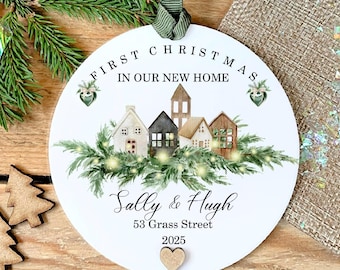 First Christmas New Home Bauble | Personalised Housewarming Tree Decoration