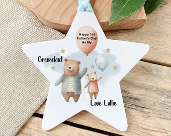 First Fathers Day Grandad Gift Personalised Grandad Acrylic Star Keepsake Grandad Gramps Grampy Gift For Grandad