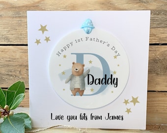 First Fathers Day Daddy Gift Personalised Daddy Acrylic Star Keepsake Card Daddy Dad Grandad Gramps Gift For Daddy