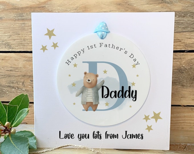 First Fathers Day Daddy Gift Personalised Daddy Acrylic Star Keepsake Card Daddy Dad Grandad Gramps Gift For Daddy