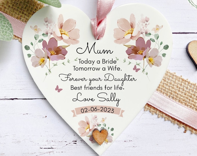 Mother Of The Bride Gift, Daughter To Mum Gift, Personalised Keepsake, Mother of the Bride Gift, Mum of Bride Gift, Wedding Day Gifts,