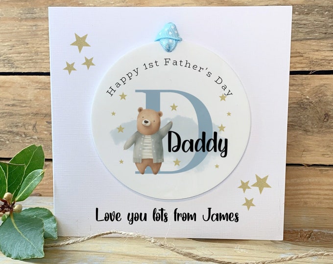 First Father's Day Card: Detachable Acrylic Keepsake