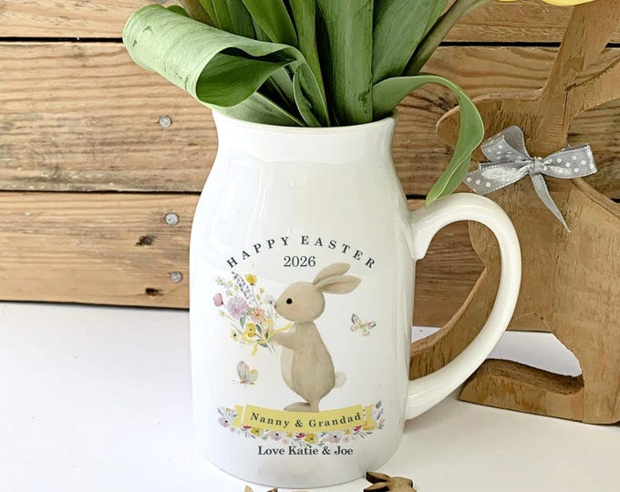 Easter Gift | Personalised Easter Vase | Easter Keepsake For Grandparent | Easter Decoration | Easter Gift From Grandchild | Spring Vase