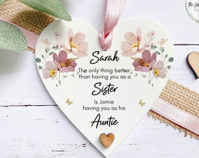 Sister Gift, Gift for her, Friend Gift, Personalised gift, Auntie Gift, Sister Keepsake, Thank you gift, Gift from Niece,Nephew