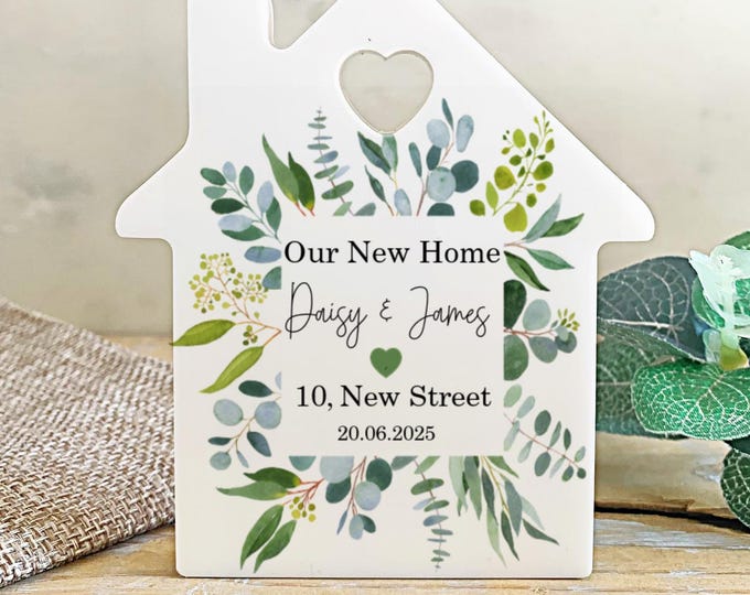Personalised New Home Gift New House Gift For Couples Friends New Home Keepsake Gift For A Housewarming Gift for New Homeowners With Giftbag