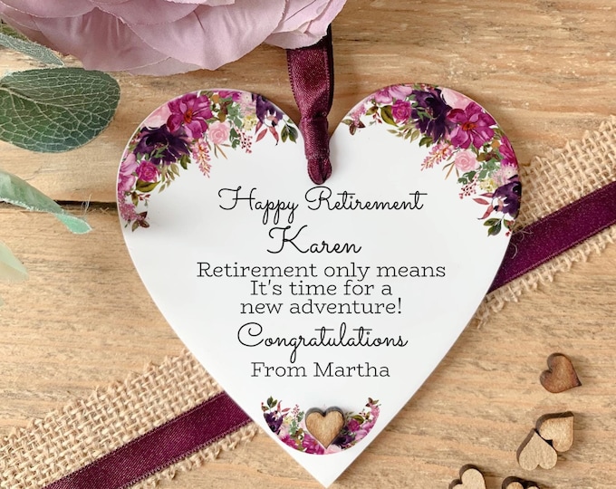 Personalised Retirement Gift, Good Luck With Your Retirement, Happy Retirement Gift, New Chapter Gift, New Adventure, Retirement Keepsake