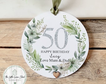 Personalised Birthday Keepsake, Any Age Birthday Gift, Hanging Decoration
