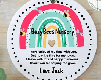 Personalised Nursery Teacher gift, Nursery Gift, Primary School Gift, Carer Keepsake, Teacher Gift, Personalised Hanging Keepsake