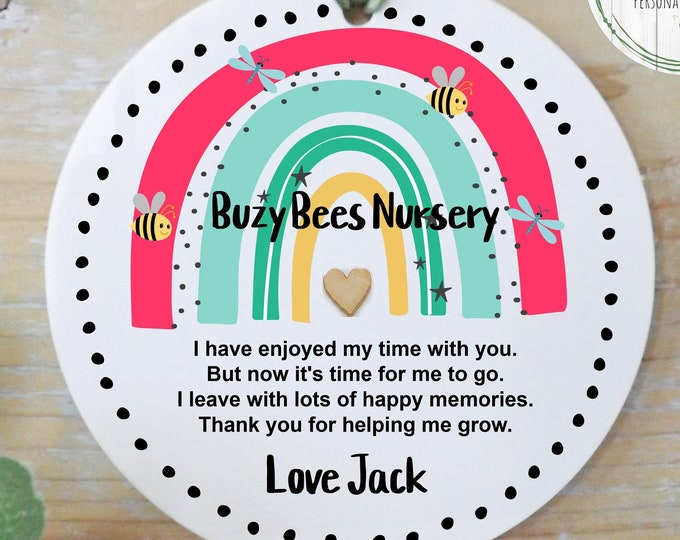 Personalised Nursery Teacher gift, Nursery Gift, Primary School Gift, Carer Keepsake, Teacher Gift, Personalised Hanging Keepsake