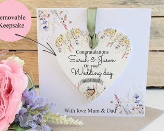 Personalised Wedding Day Gift, Wedding Keepsake Card, Mr And Mrs Gift, Acrylic Keepsake.