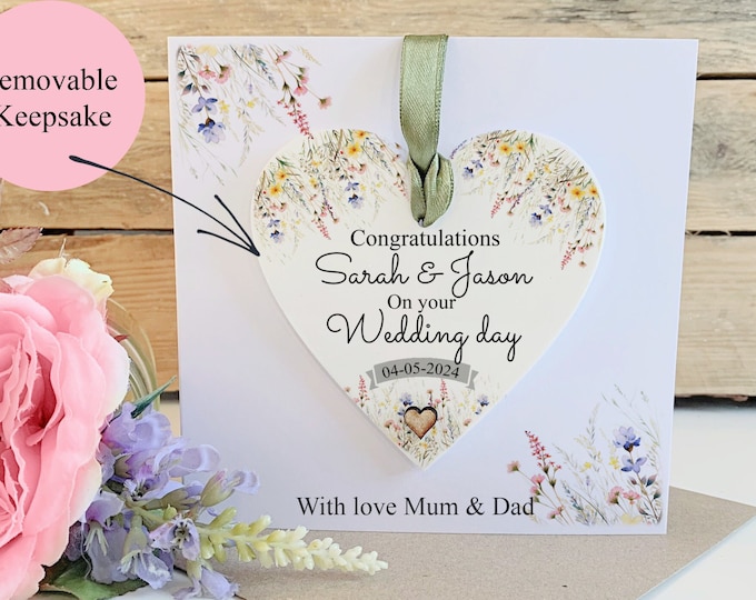 Personalised Wedding Day Gift, Wedding Keepsake Card, Mr And Mrs Gift, Acrylic Keepsake.