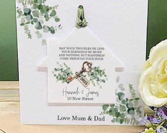 Personalised New Home Card: Acrylic Detachable House Keepsake