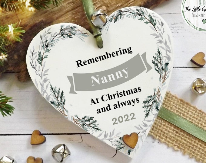 Nanny Christmas Memorial Acrylic Tree decoration, Any Relation Gift, Jingle Bell