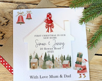 New Home Card, First Christmas New Home Gift, New Home Tree Decoration, Couples Gift, 1st Home Gifts, 1st Christmas Keepsake Card