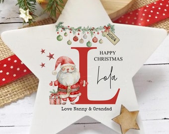 Personalised Children's Christmas Tree Decoration, Christmas Ornament, Kid's Christmas Keepsake, Christmas Star, Children's Christmas Bauble