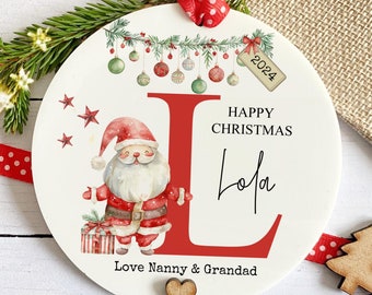 Personalised Christmas Ornament: Acrylic Bauble, Children's Keepsake