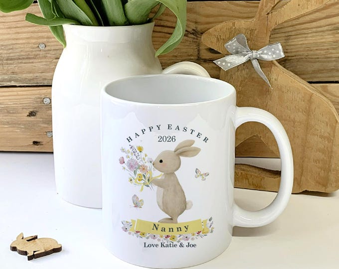 Easter Gift | Personalised Easter Mug | Easter Keepsake For Grandparent | Easter Decoration | Easter Gift From Grandchild | Spring Decor