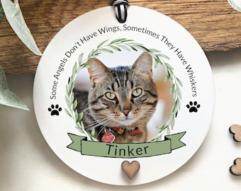 Personalised Cat Photo Keepsake Plaque: Memorial Gift