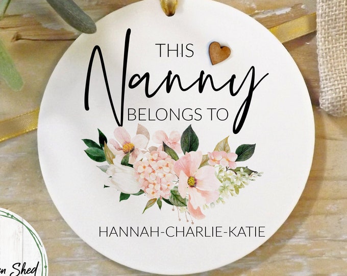 Nanny Gift, Any Relation Gift, Personalised Mother's Day Gift, Grandchildren to Nanny Gift, Hanging Keepsake