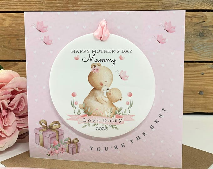 Personalised Mothers Day Card | Detachable Keepsake Card for Mum Mummy Mam | New Mum Gift From Baby Son Daughter | Keepsake Gift For Her