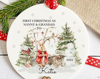 Personalised 1st Christmas as Grandparents Ornament: Keepsake Gift