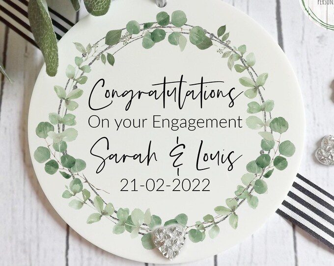 Personalised Engagement Gift, Couples Gift, Engaged Gift, Engagement Keepsake,  Special Date Gift, Acrylic Keepsake