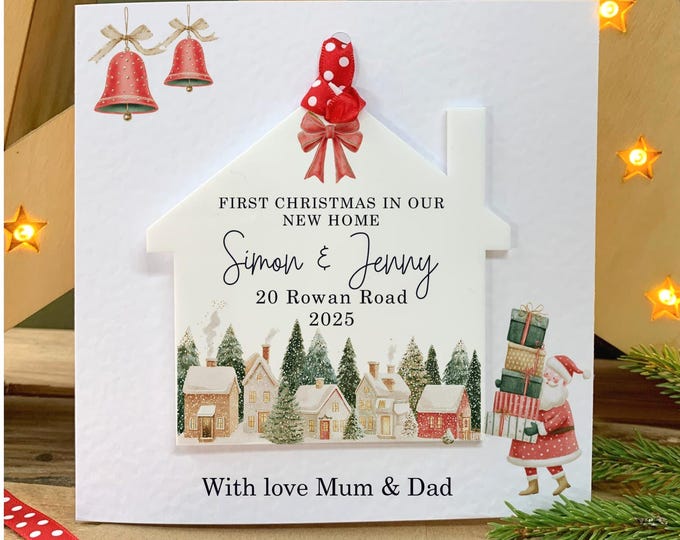 Personalised First Christmas In Our New Home Keepsake Card, Couples Christmas Keepsake, New Home Christmas Tree Decoration,