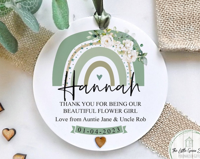 Flower Girl Gift, Flower Girl Keepsake, Wedding Gift, Gift For A Flower Girl, Gift From Bride, Bridesmaid Gift, Hanging Keepsake