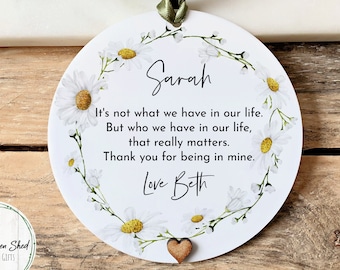 Personalised Friend Keepsake: Acrylic Plaque, Sentiment Gift