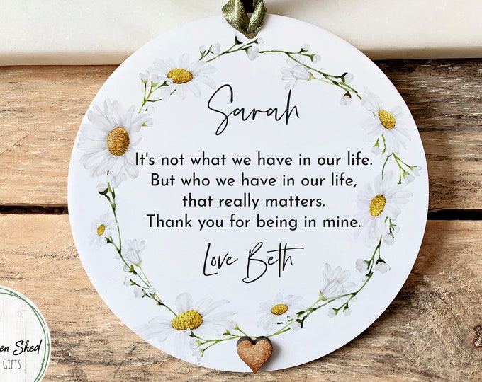 Friend Keepsake. Thank you Gift, Friends Gift, Sentimental Gift, Inspirational Gift, Neighbours Gift,