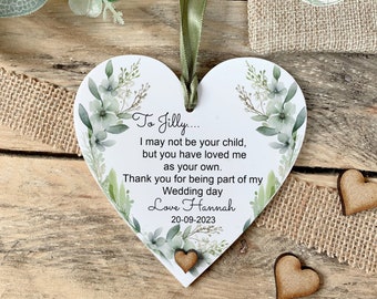 Personalised Step Mum Of The Bride Wedding Gift, Step Mum Keepsake, Bonus Mum Gift