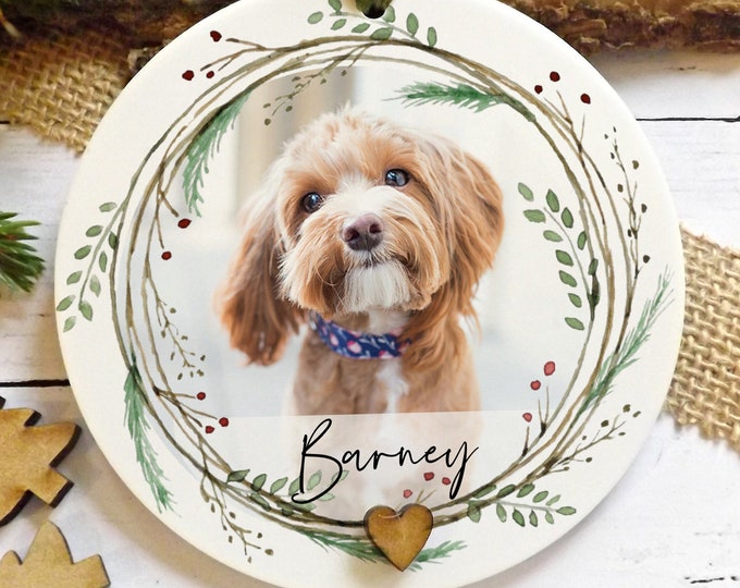 Personalised Pet Photo Christmas Bauble: Dog Photo Ornament, Tree decoration