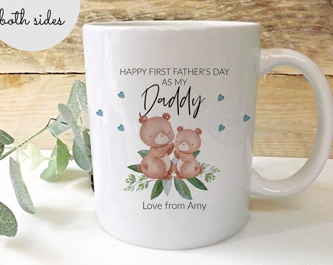 1st Father's Day Gift Personalised Dad Mug, Fathers Day Mug, Gift for Dad, Grandad Gift, Gift for him
