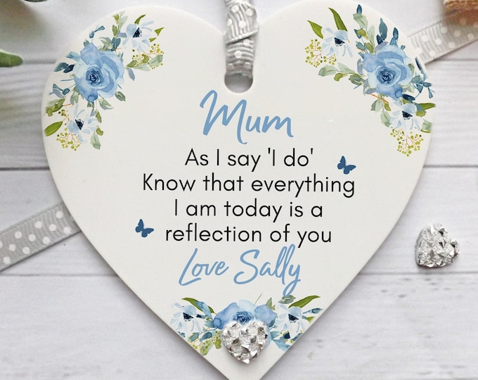 Mother of the Bride Gift, Acrylic Heart, Mum of Bride Gift, Gifts From The Bride, Wedding Day Gifts, Thank You Mum Gift