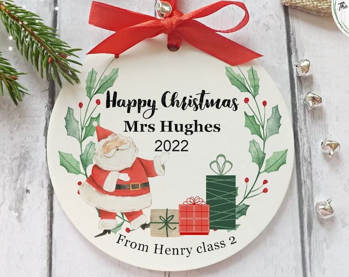 Teacher Christmas Bauble/ Teacher Tree Decoration/Teaching Assistant Christmas Decoration/Christmas Tree Ornament/Stocking Filler Gift