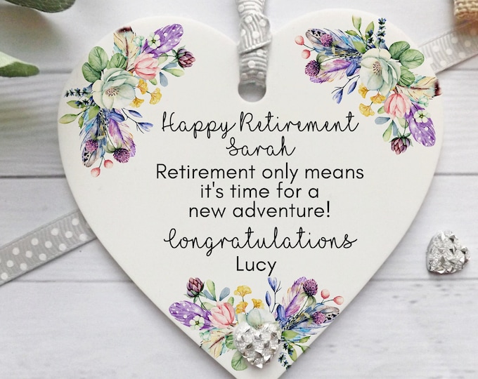 Personalised Retirement Gift, Good Luck With Your Retirement, Happy Retirement Gift, New Chapter Gift, New Adventure, Retirement Keepsake