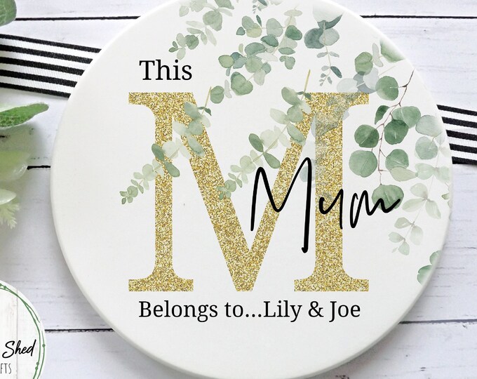 Personalised Coaster, Mum Coaster, Mum Gift, Any Relation Coaster, Ceramic Keepsake
