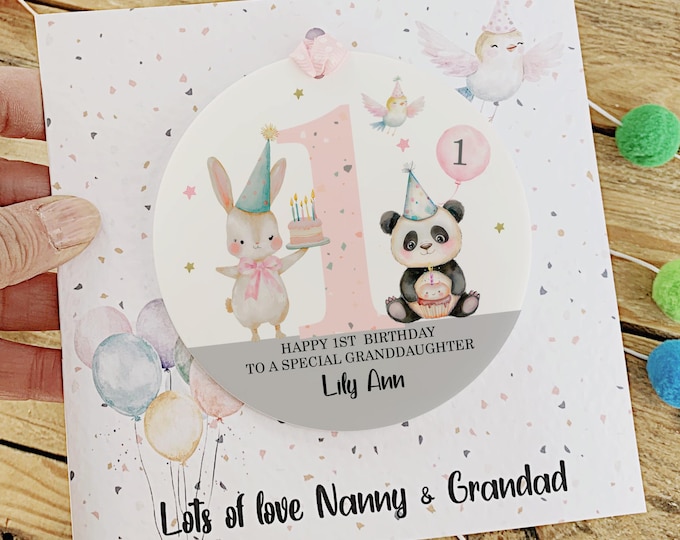 Personalised 1st Birthday Card For Daughter Granddaughter Niece Any Age Birthday Card Keepsake Gift Greeting Card First Birthday Gift