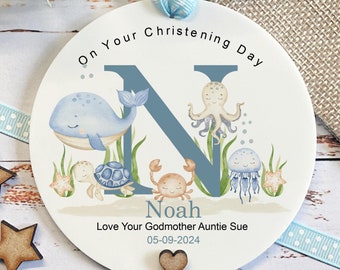 Personalised Christening Keepsake: Under The Sea Theme