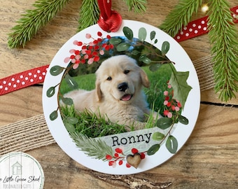 Personalised Dog Christmas bauble, Pet Christmas tree decoration, Personalised Christmas ornament, Acrylic decoration