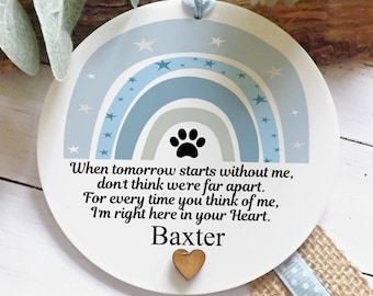 Dog Memorial keepsake, Cat Loss Gift, In Memory Pet Keepsake, Pet Sympathy Ornament, Graveside gift