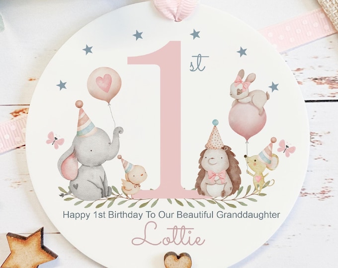 Personalised 1st Birthday Keepsake , Plaque, Daughter, Granddaughter, Niece, Cousin, Acrylic Hanging Decoration, Birthday Gift, Any age,