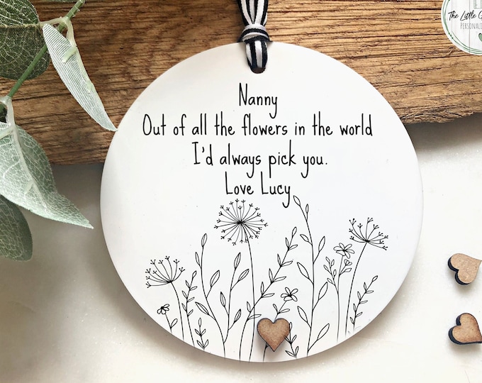 Nanny Gift, Nanny Keepsake, Mother's day Gift, Nan, Gran, Mum, Mumma Mom Gift, Gift for Her, Gift for Mum, Gift idea