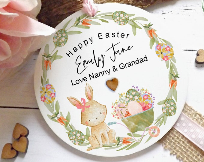 Easter Gift, Easter Keepsake, Easter Tree Decoration, Easter Basket Tag, Spring Gift, Easter Decor, Grandchild Gift,