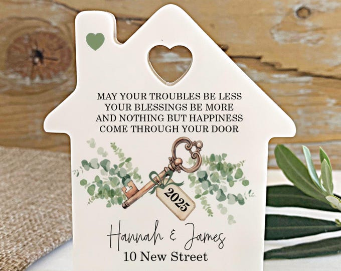 New Home Gift, Personalised New Home Ornament, Housewarming Gift, New House Gift for Couples, Acrylic Standing Keepsake, Free Giftbag