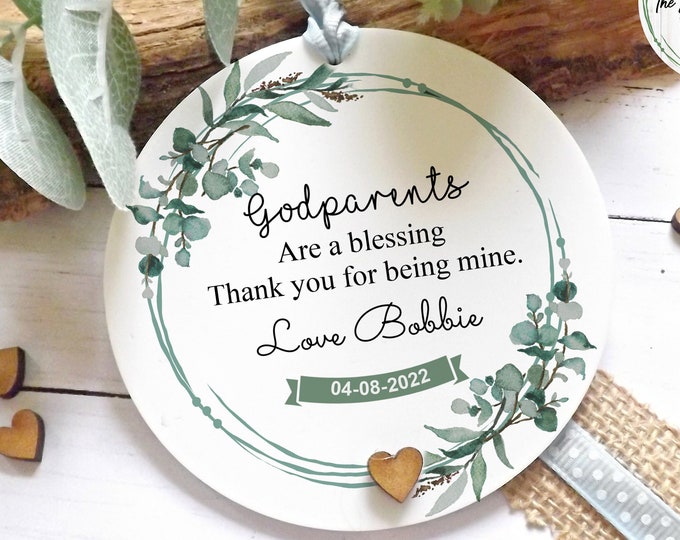 Godparents Keepsake Gift, Godmother Ornament Gift, Godmother Gift, Godfather Gift, Thank You Gift, Christening Gift, Acrylic Keepsake,