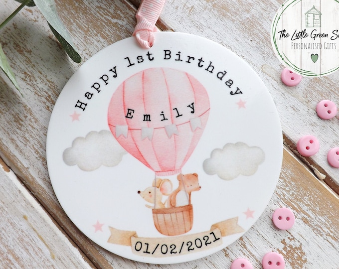 1st Birthday Gift, Birthday Gift For A Girl, 1st Birthday Keepsake, Personalised First birthday Card, Baby First Birthday, Nursery Decor