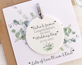 Personalised Wedding Day Gift, Wedding Keepsake Card, Mr And Mrs Gift, Acrylic Keepsake.